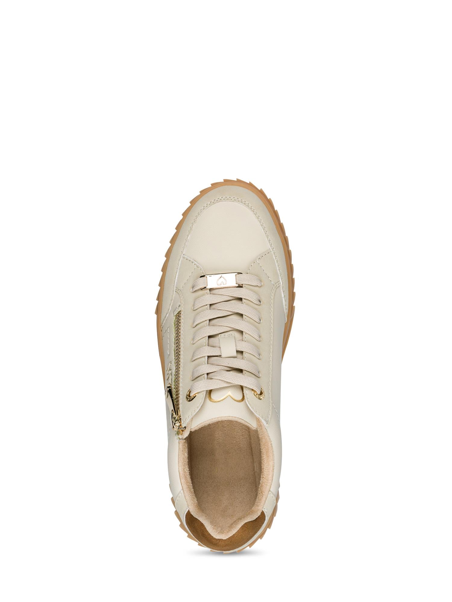04151 Livia LaceZip Sneaker Beige