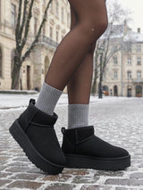 05294 Platform wool suede water resistant black