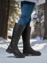 04944 Wide leather boots ullfôret