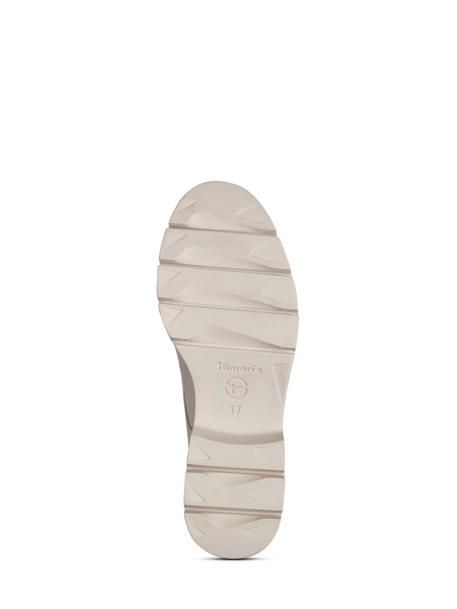 07413 Beige Patent Snøresko