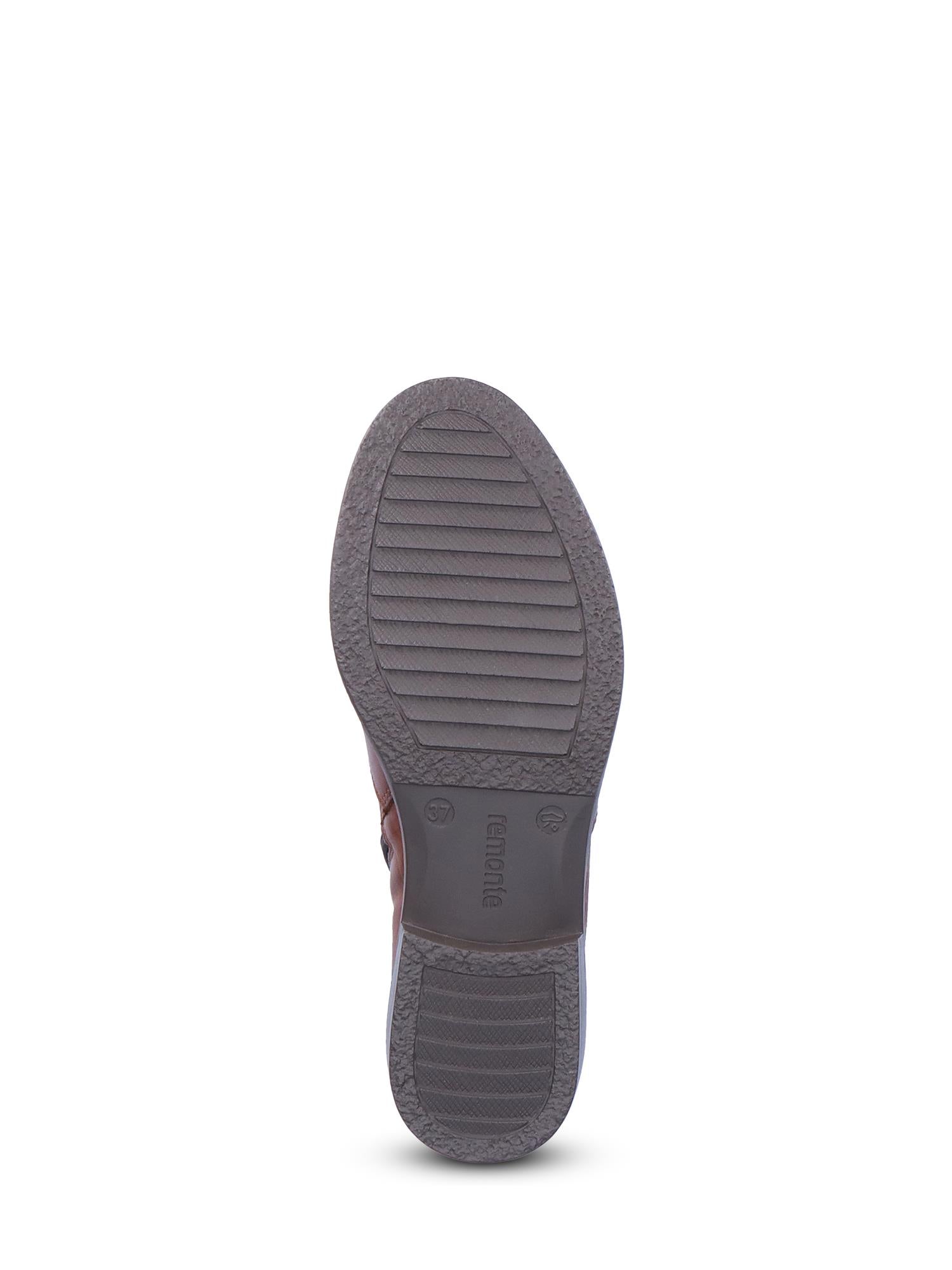 04802 Brown Leather Zip Boots