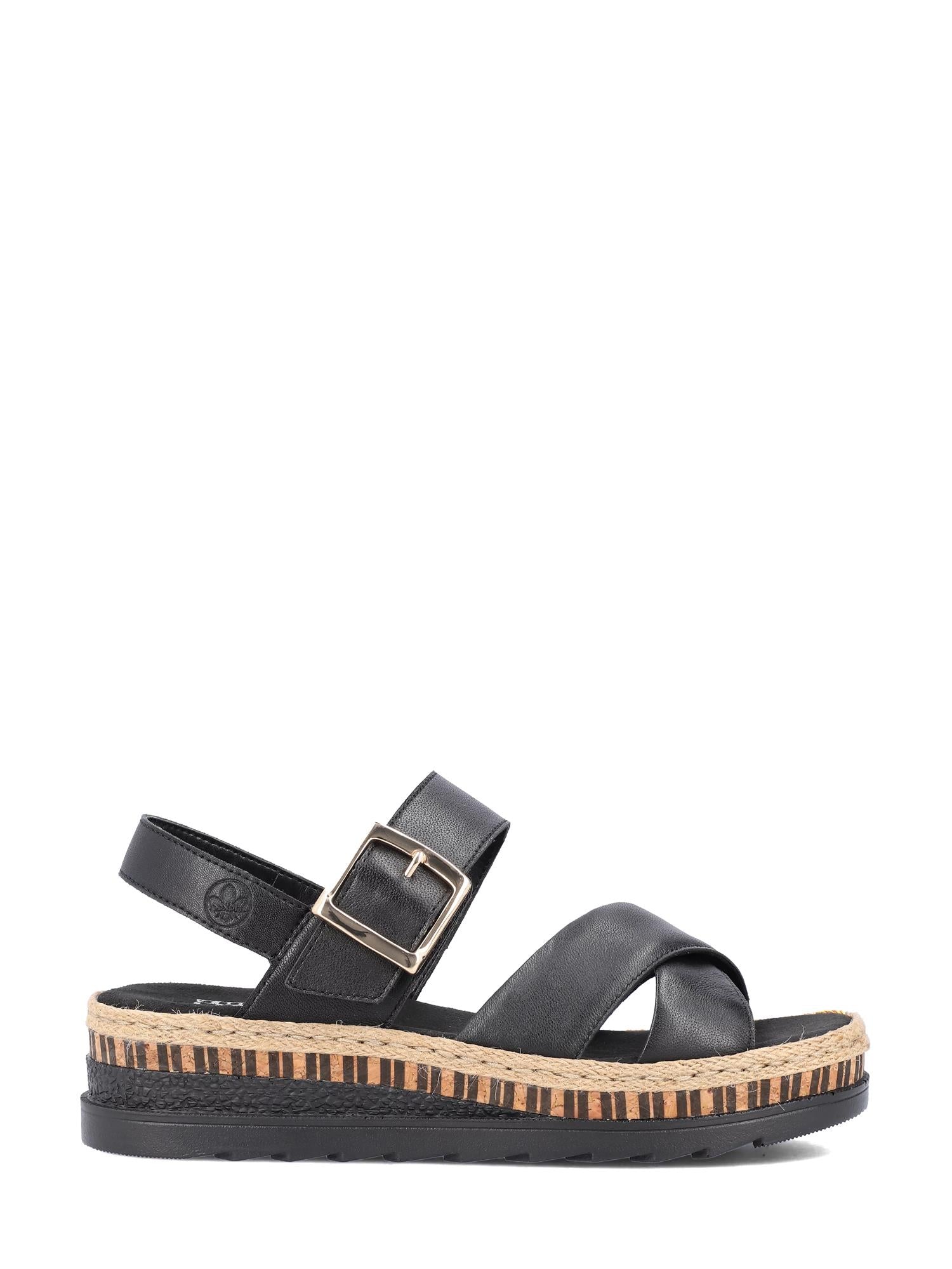 08084 Arizona Sandal Black Leather