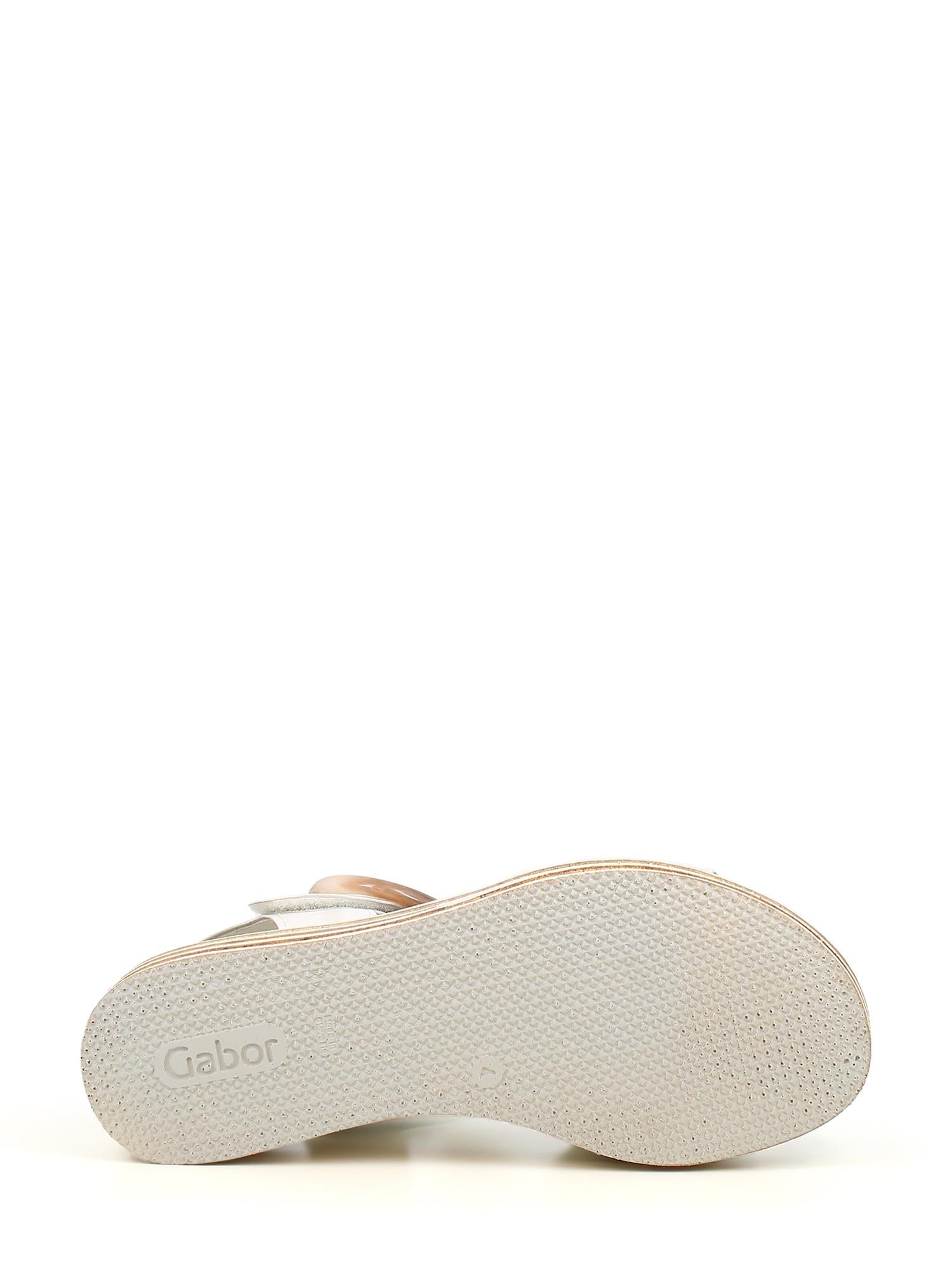 08370 Platform Sandal Cream Leather