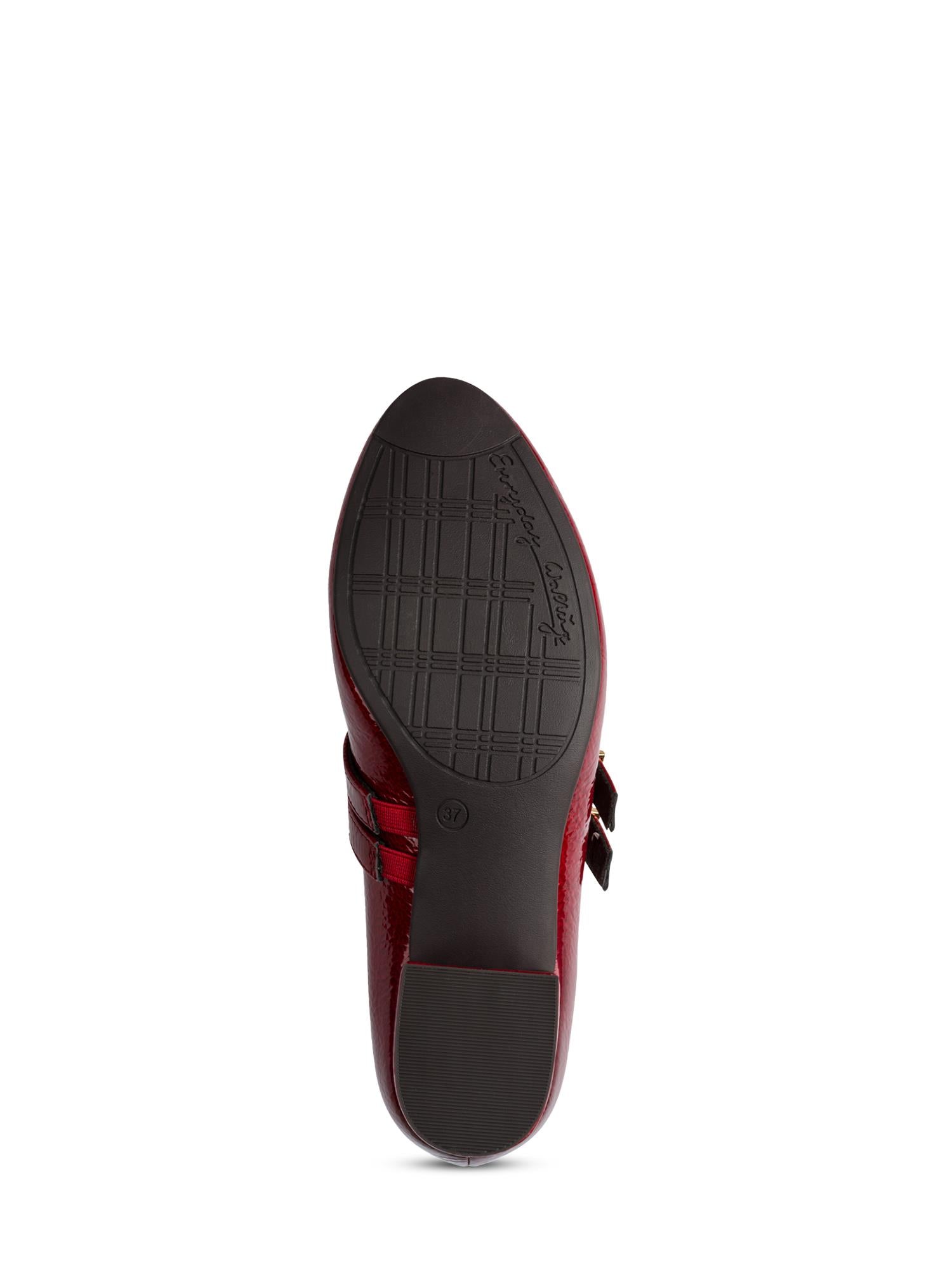 03762 Patent Mary Jane Burgundy
