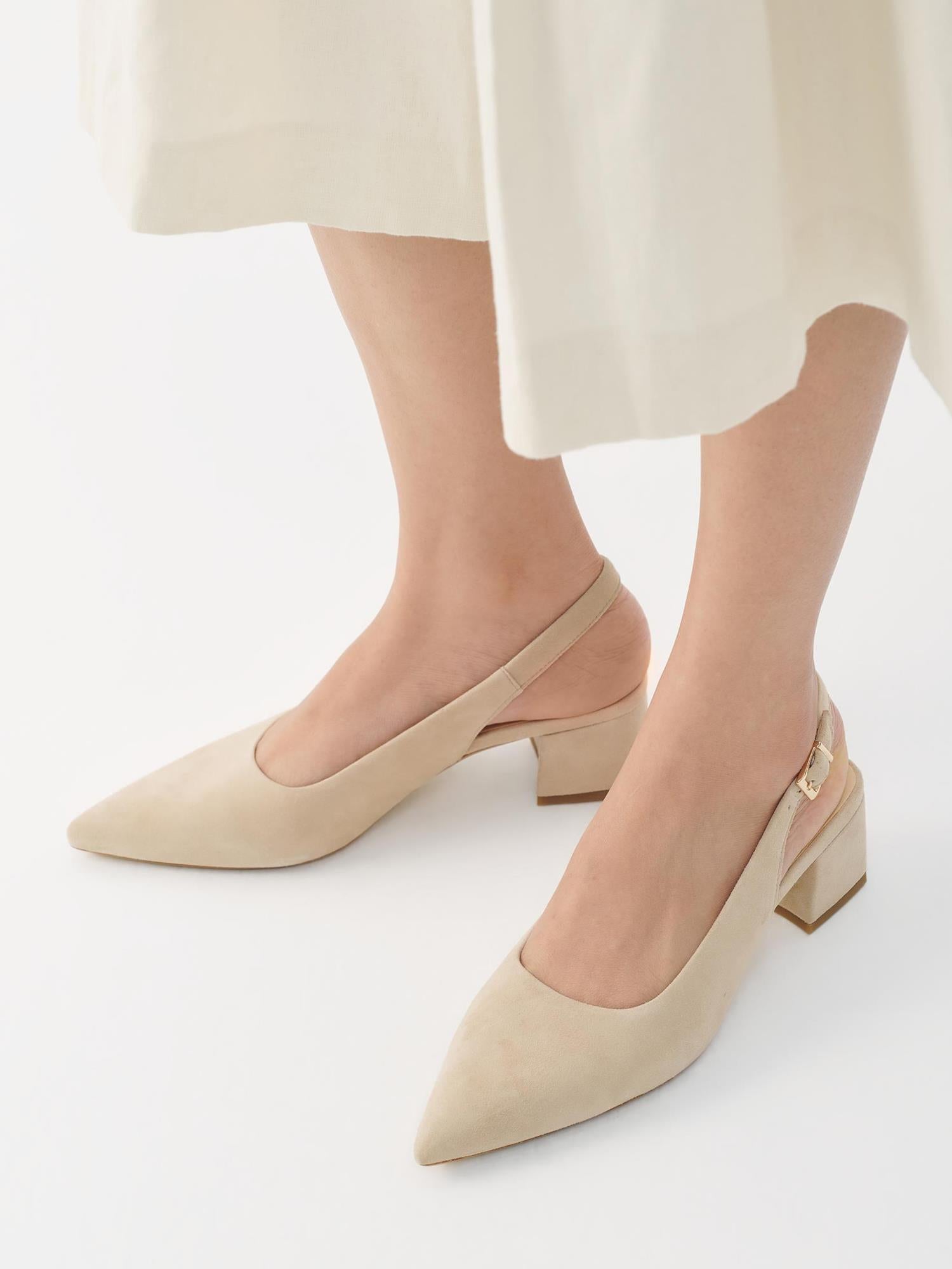 05249 Marta Suede Slingback Pumps