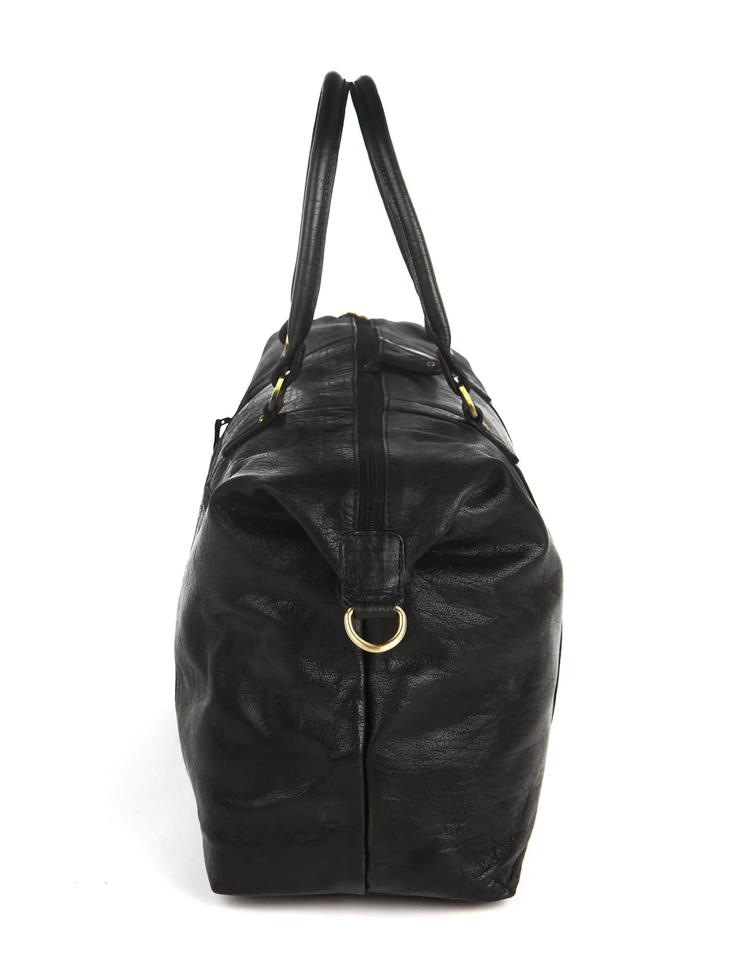 05050 Black Weekendbag Skinn