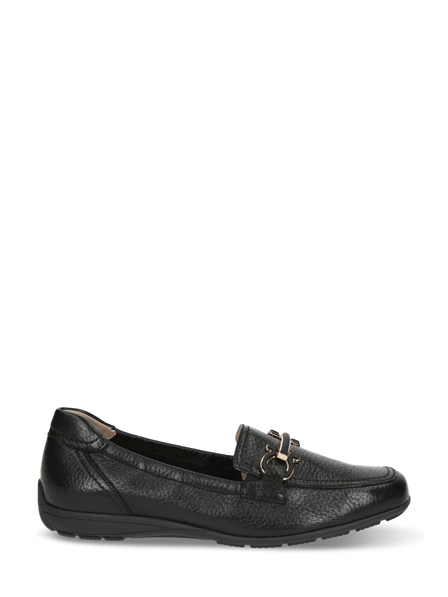 07201 Black Deer Leather Loafer