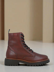 05362 Savona Leather Lace Boots Burgundy