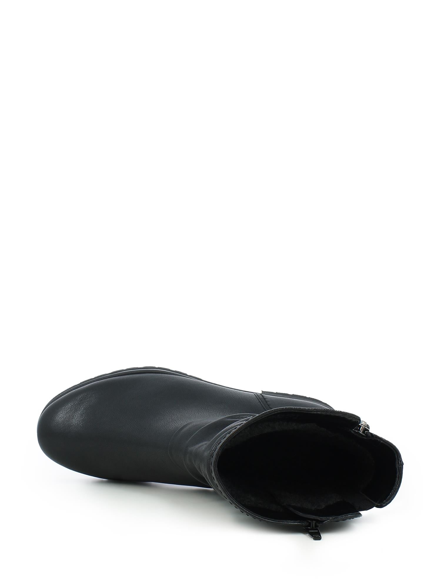 04280 Slouch Leather Boots Black