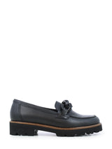 04485 Black Natural Leather Loafer
