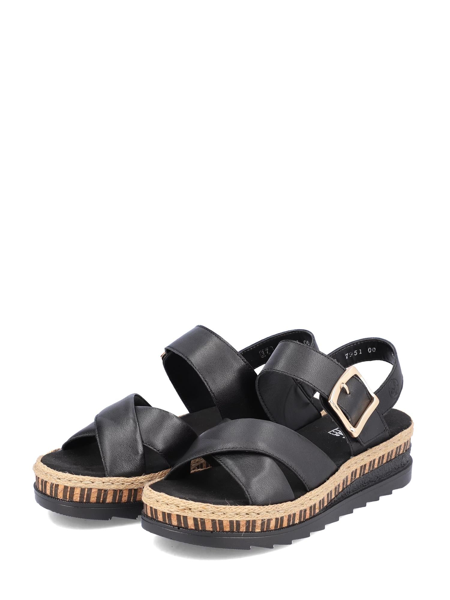 08084 Arizona Sandal Black Leather