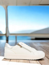 08428 White Pattern Sneaker